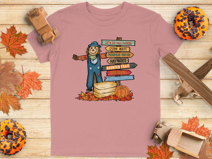 Let's Do Fall Things Shirt with Scarecrow Design