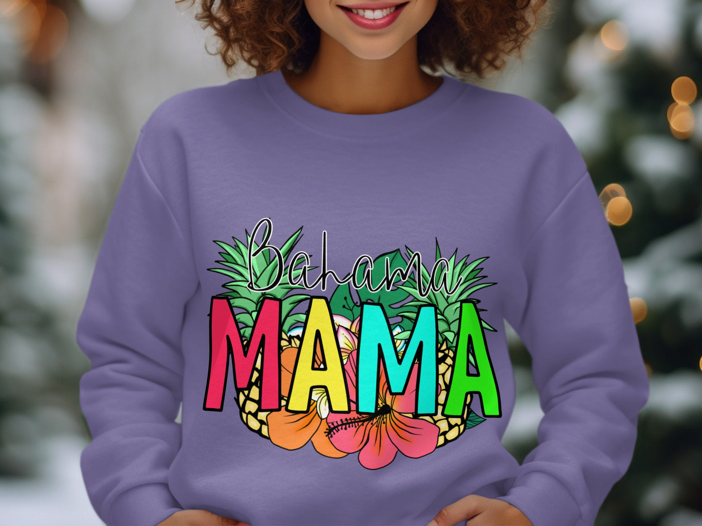 Bahamas Mama Colorful Graphic Sweatshirt
