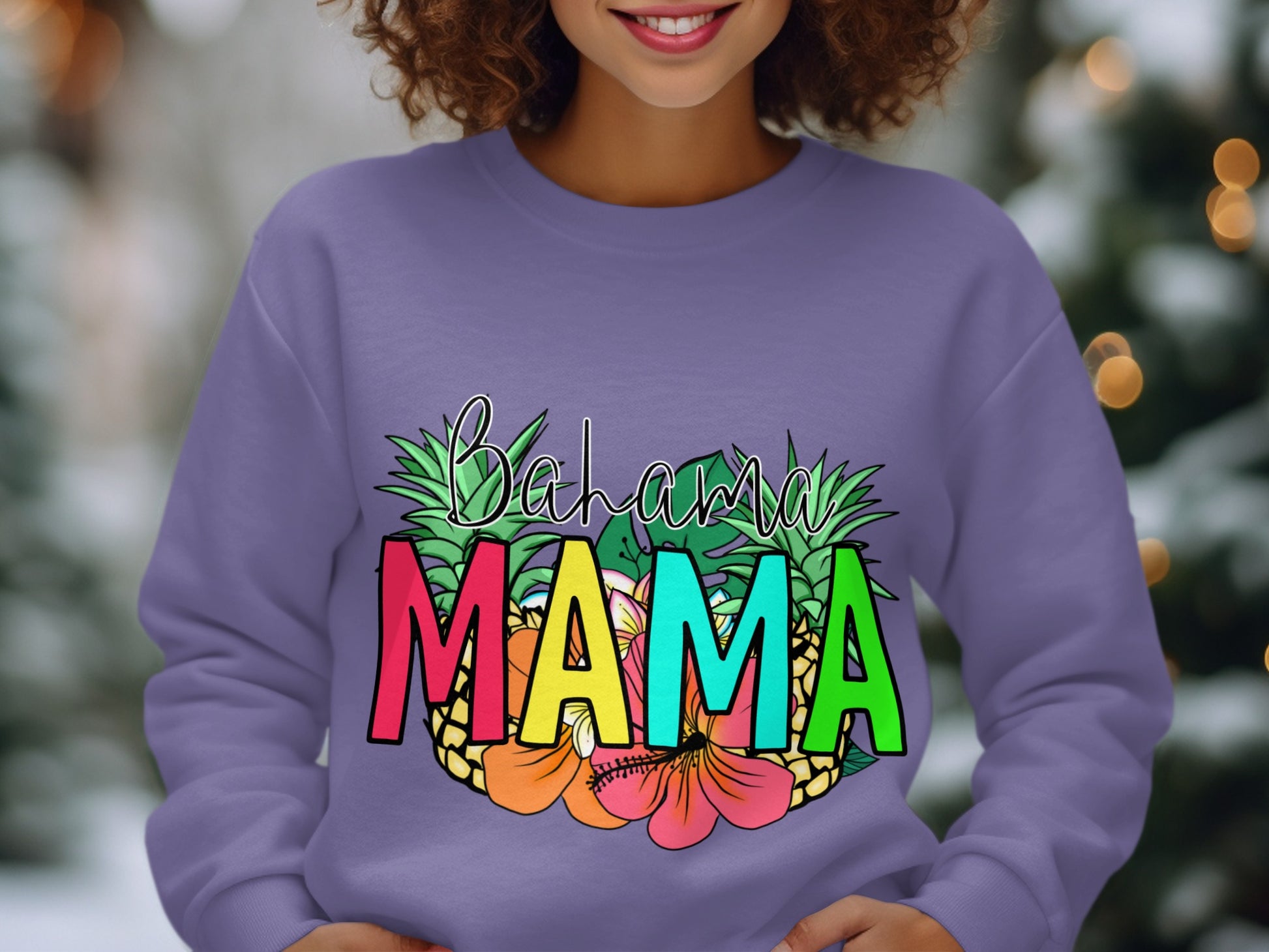 Bahamas Mama Colorful Graphic Sweatshirt
