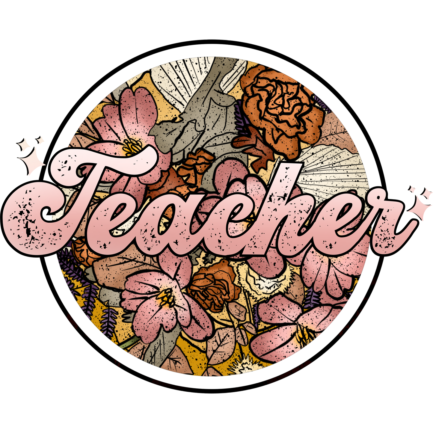 Vintage Floral Teacher Design Ideal for Appreciation