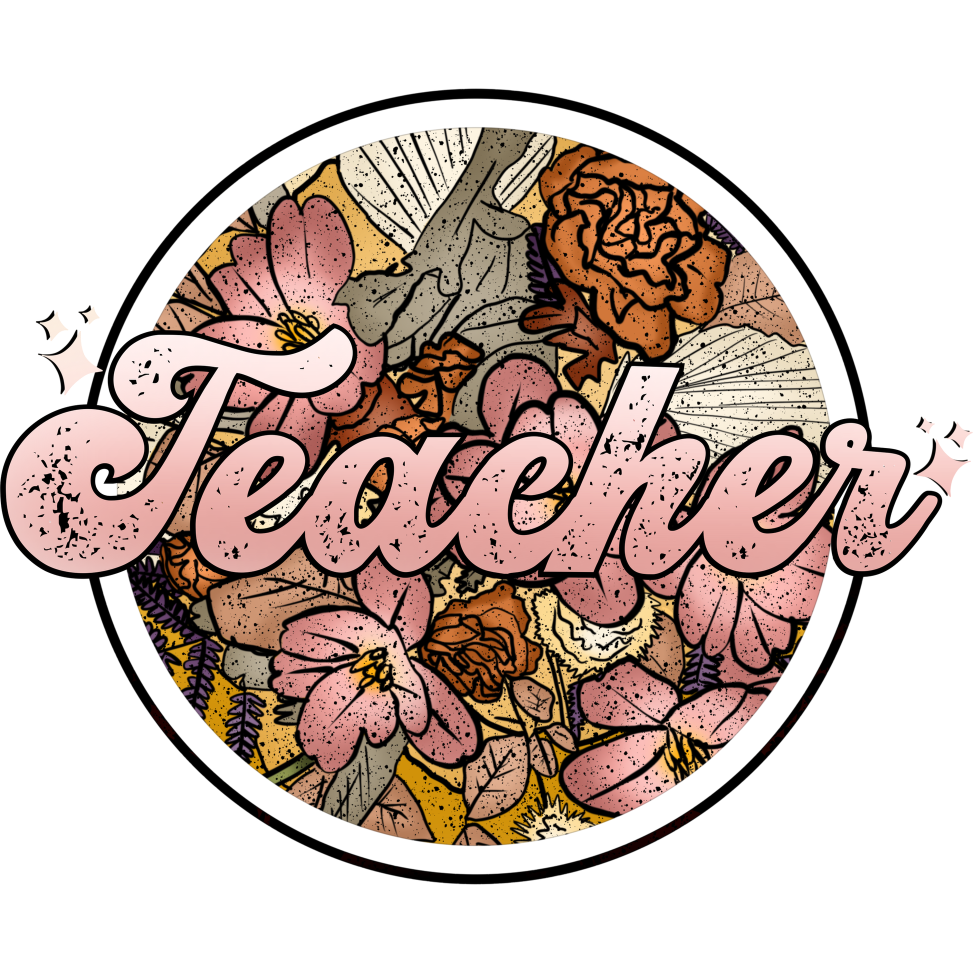 Vintage Floral Teacher Design Ideal for Appreciation
