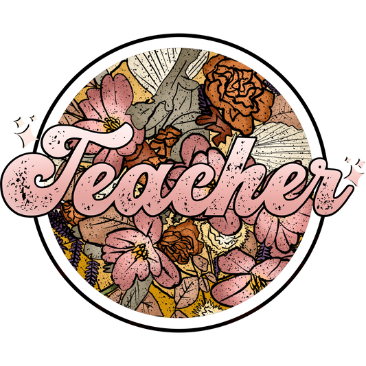 Vintage Floral Teacher Design Ideal for Appreciation