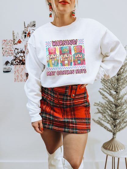 Warning May Contain Nuts Nutcracker Sweatshirt Product