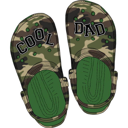 Cool Dad Camo Slip-On Sandals for Men