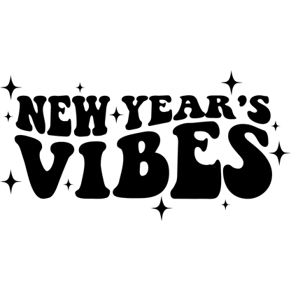 New Year's Vibes Retro Groovy Holiday Graphic Design