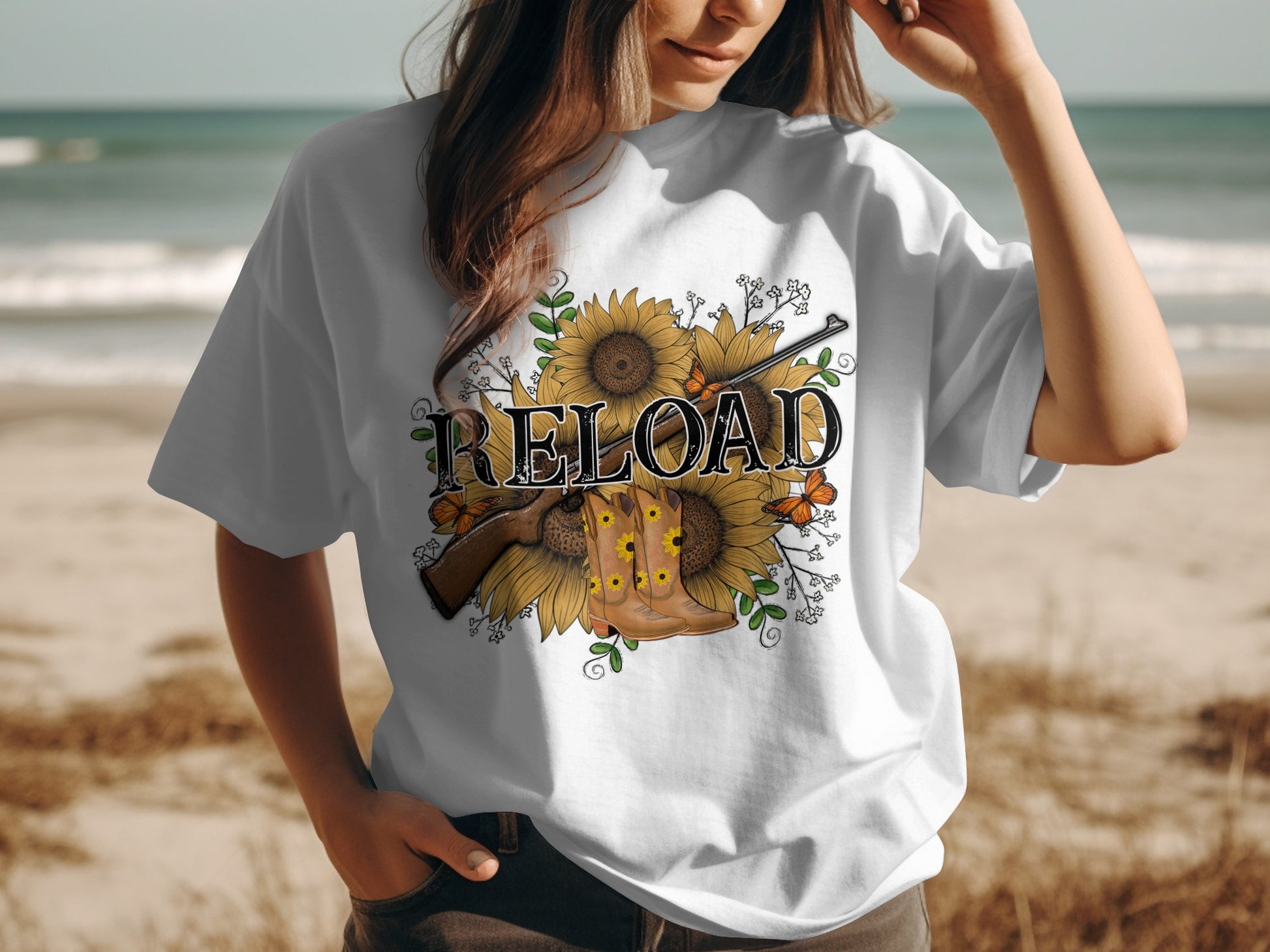 Reload Sunflower Design Casual Fashion Shirt