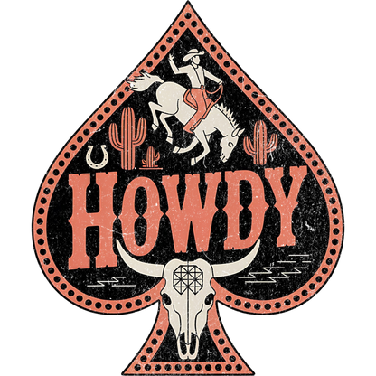 Howdy Spade with Cowboy and Cactus Design product
