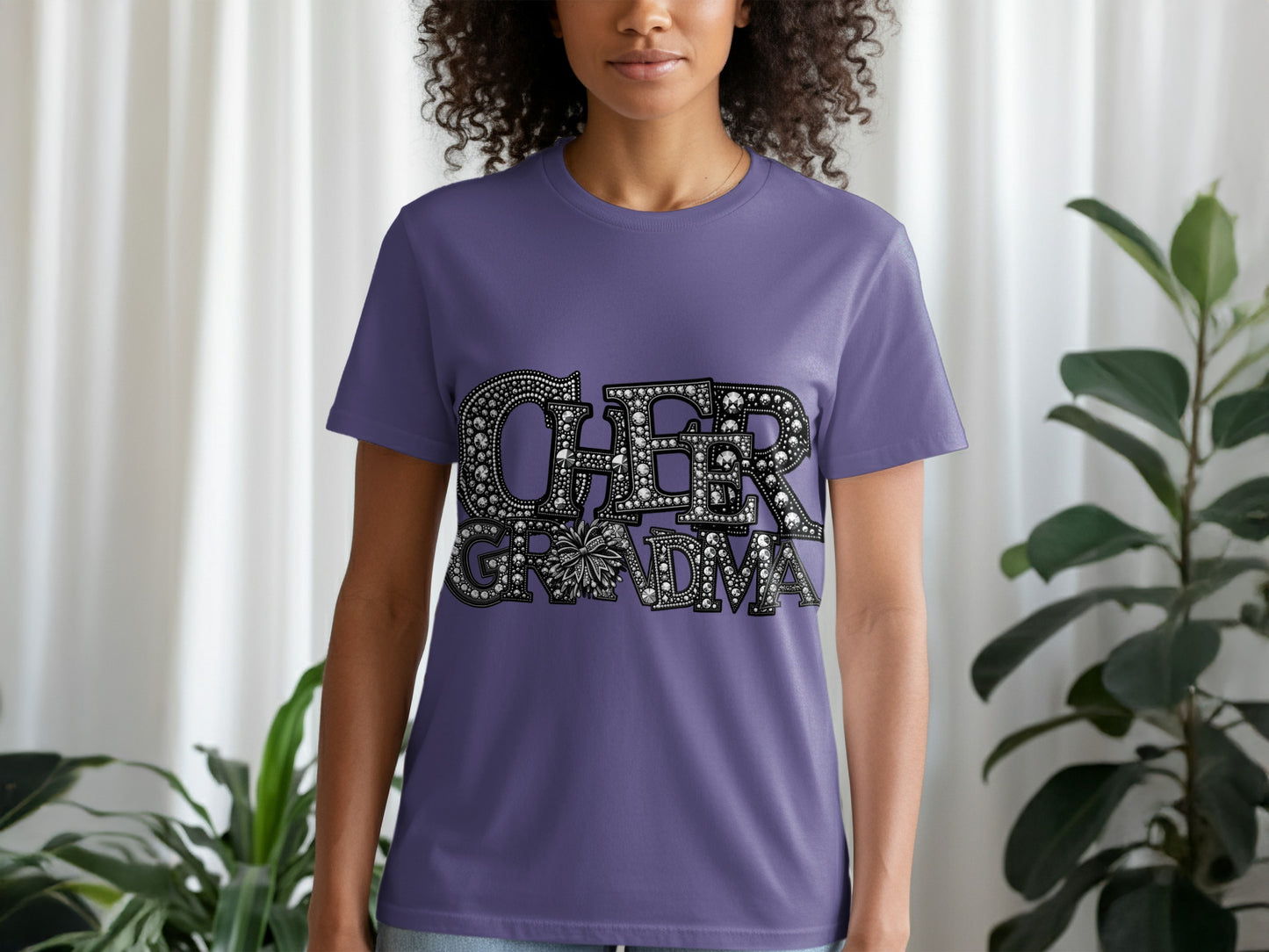 Cheer Grandma Stylish Graphic T-shirt Fashion