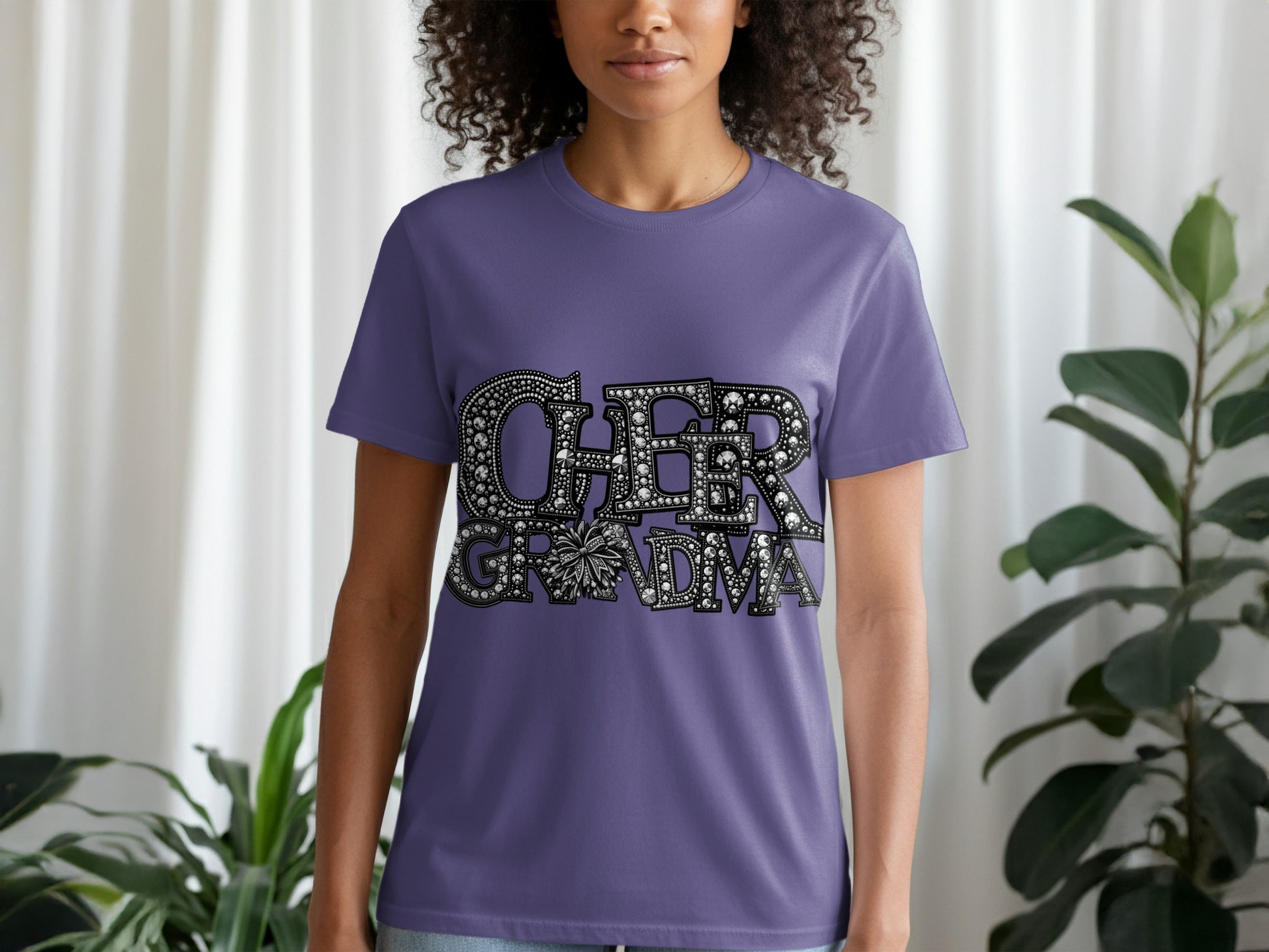 Cheer Grandma Stylish Graphic T-shirt Fashion