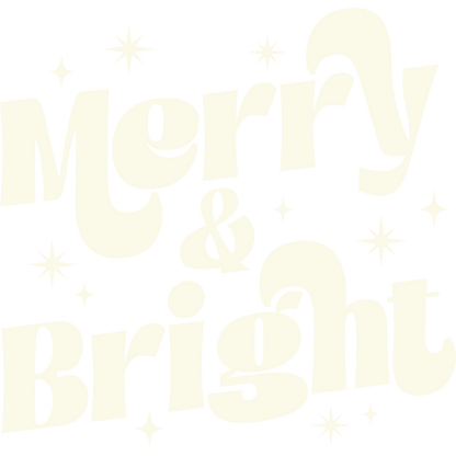 Merry and Bright Festive Holiday Decoration