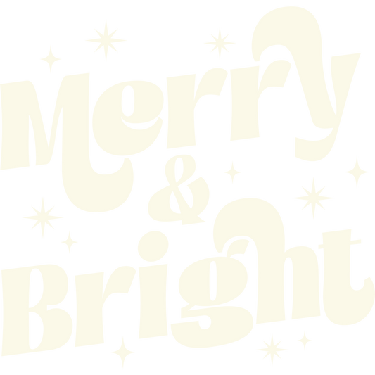 Merry and Bright Festive Holiday Decoration