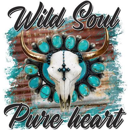 Wild Soul Pure Heart Distressed Art Print Product