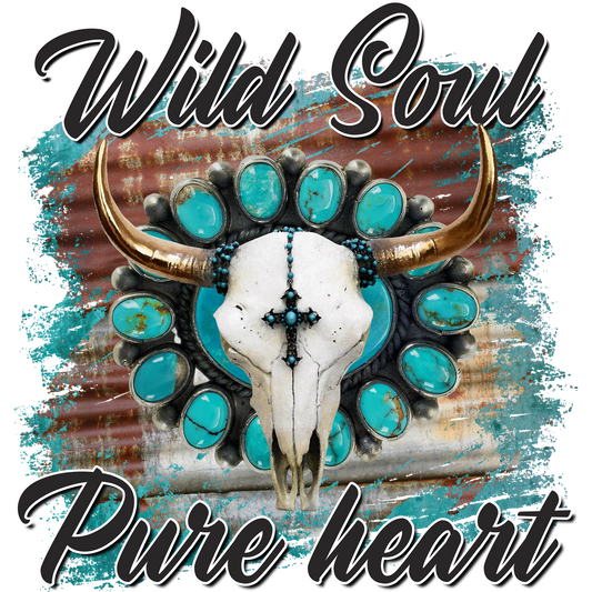 Wild Soul Pure Heart Distressed Art Print Product