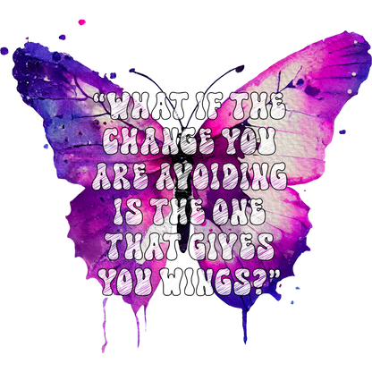 Inspirational Butterfly Art with Motivational Quote