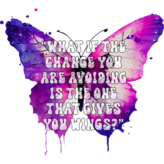 Inspirational Butterfly Art with Motivational Quote