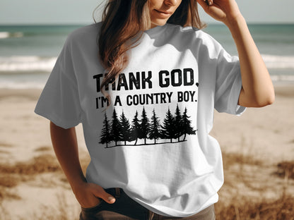 Thank God I'm a Country Boy Graphic T-shirt