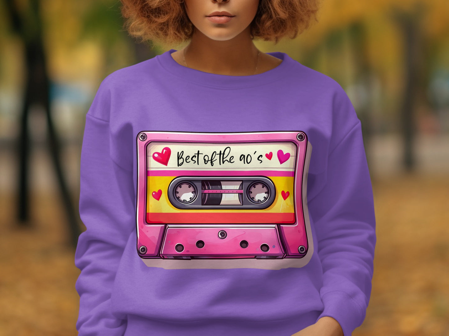 Retro 90s Cassette Design Sweatshirt For Music Lovers