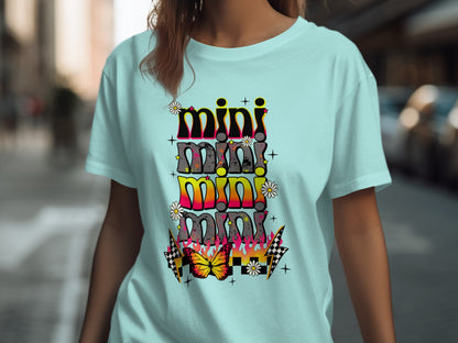 Colorful Retro Mini Graphic Design T-Shirt