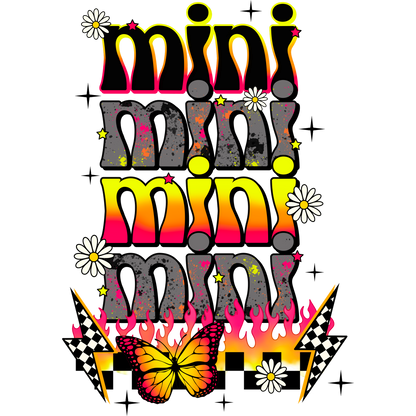 Vibrant Mini Themed Decorative Art Print Design