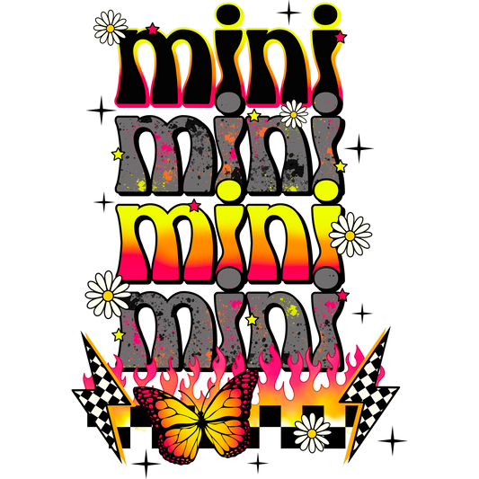 Vibrant Mini Themed Decorative Art Print Design