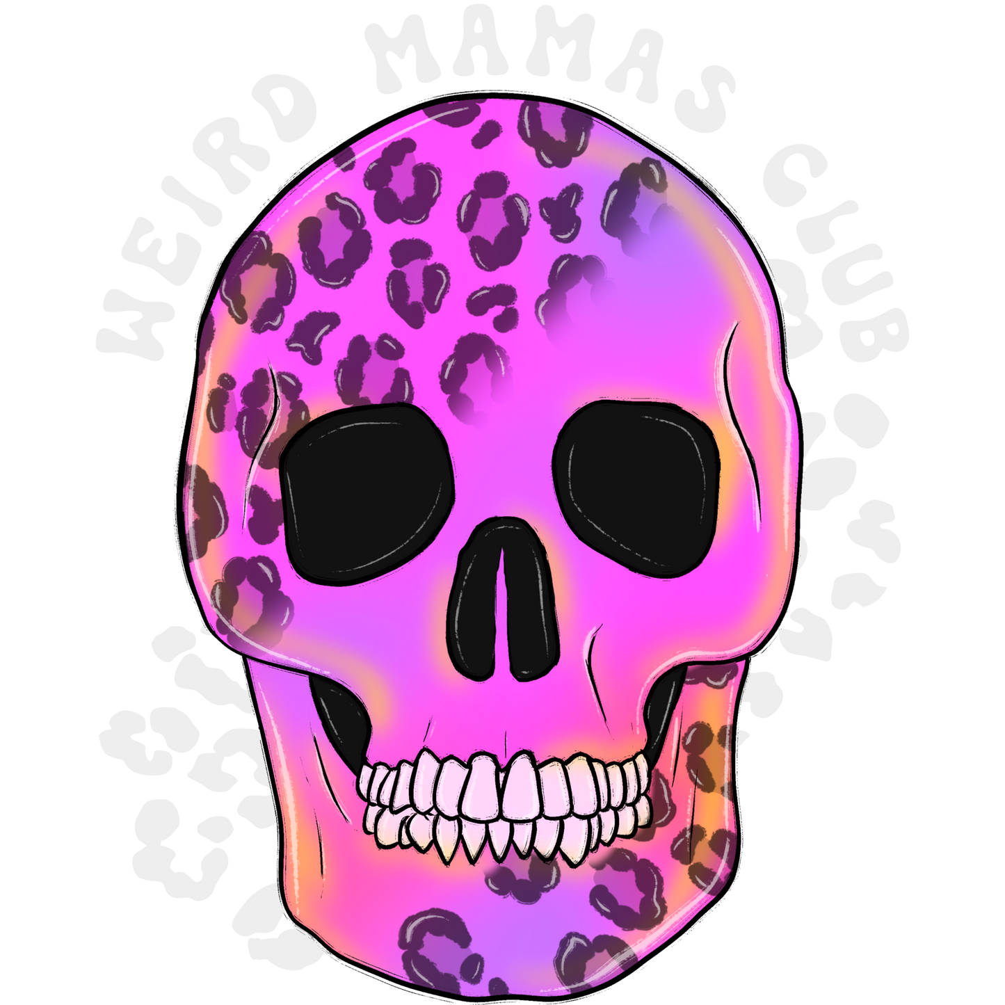Vibrant Leopard Print Skull Art for Unique Product