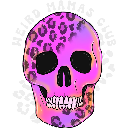 Vibrant Leopard Print Skull Art for Unique Product