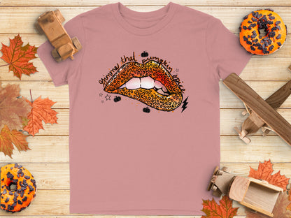 Gimme That Pumpkin Spice Lip Print T-Shirt
