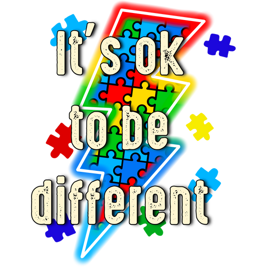 It's Ok To Be Different Puzzle Lightning Design