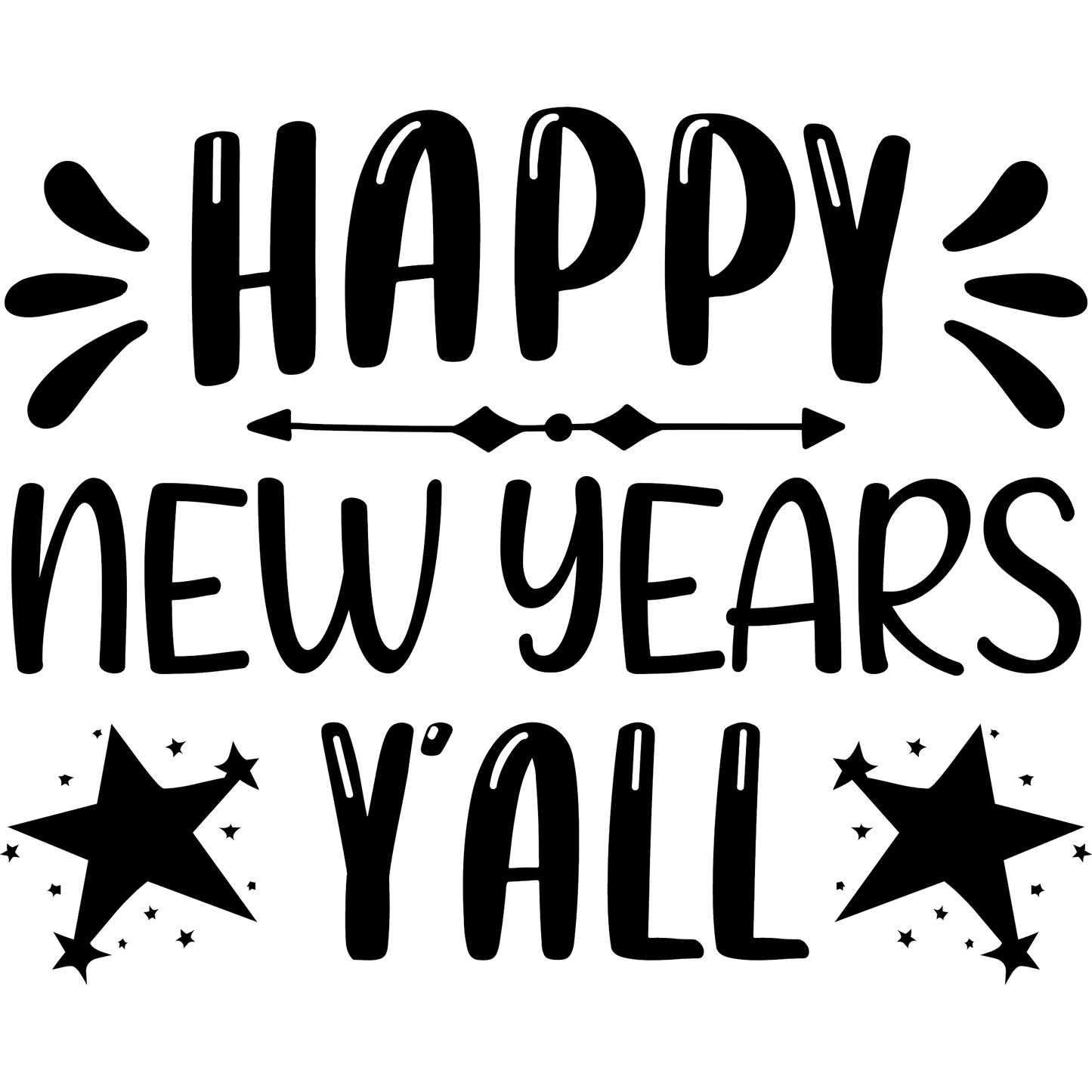Festive Happy New Years Y'all Greeting Sign product
