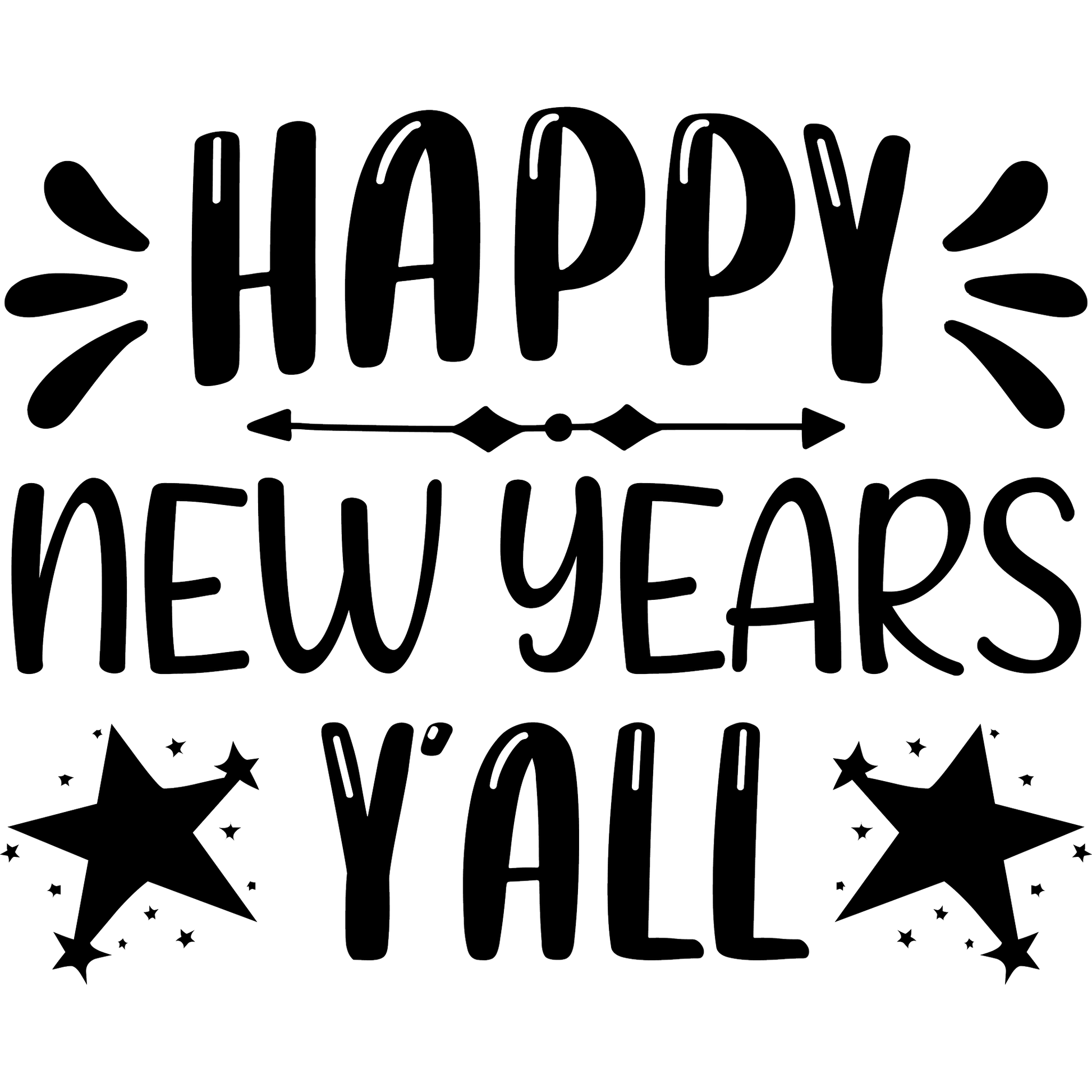 Festive Happy New Years Y'all Greeting Sign product