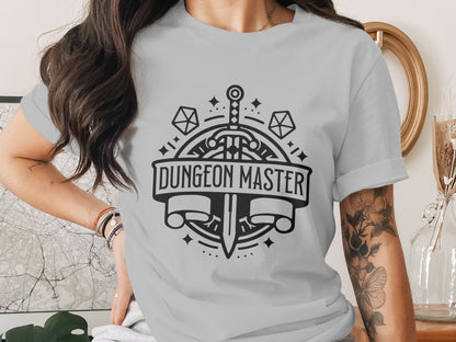 Dungeon Master Dice Sword Graphic Tee