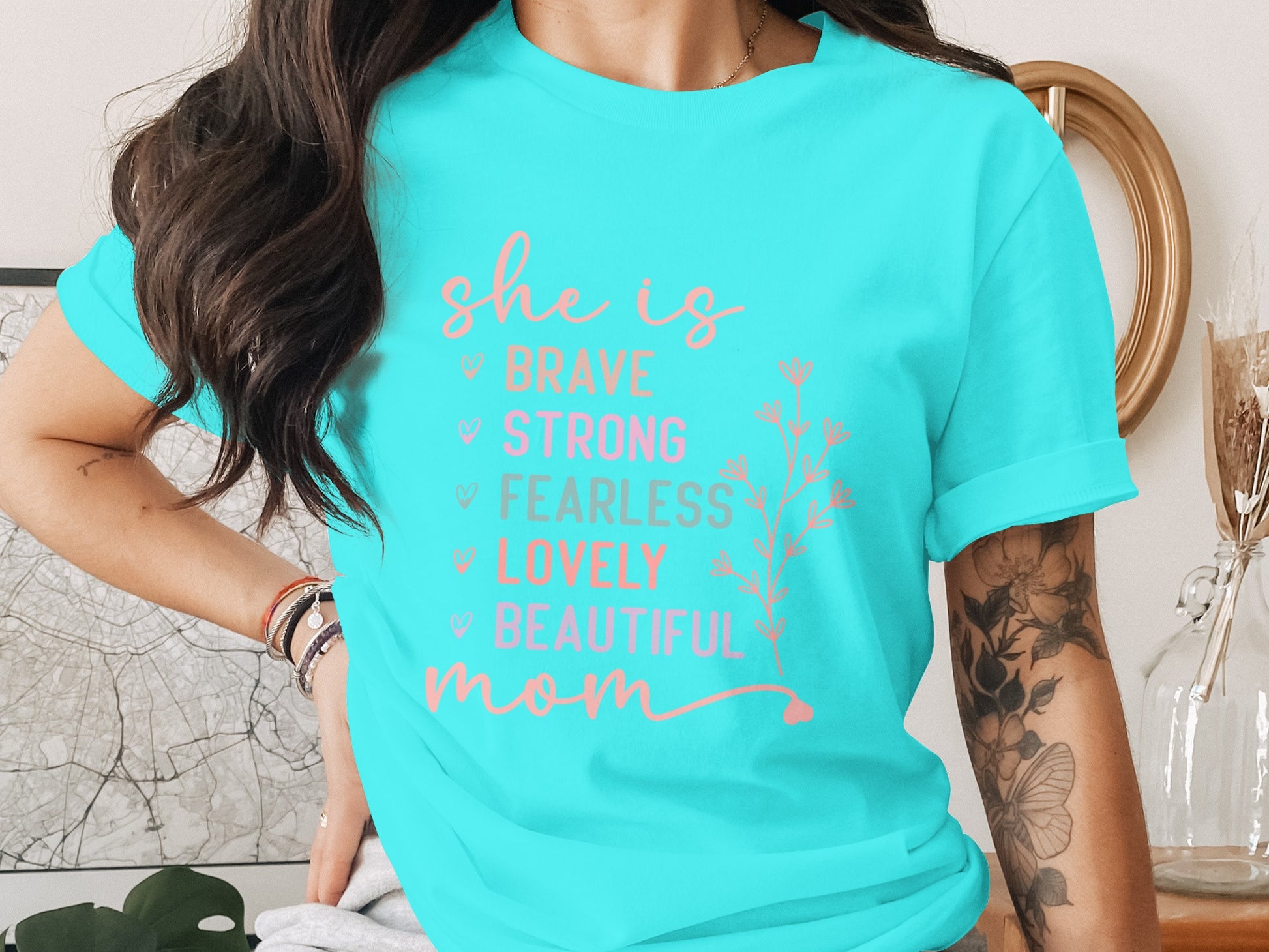 She Is Brave Strong Fearless Lovely Mom T-shirt