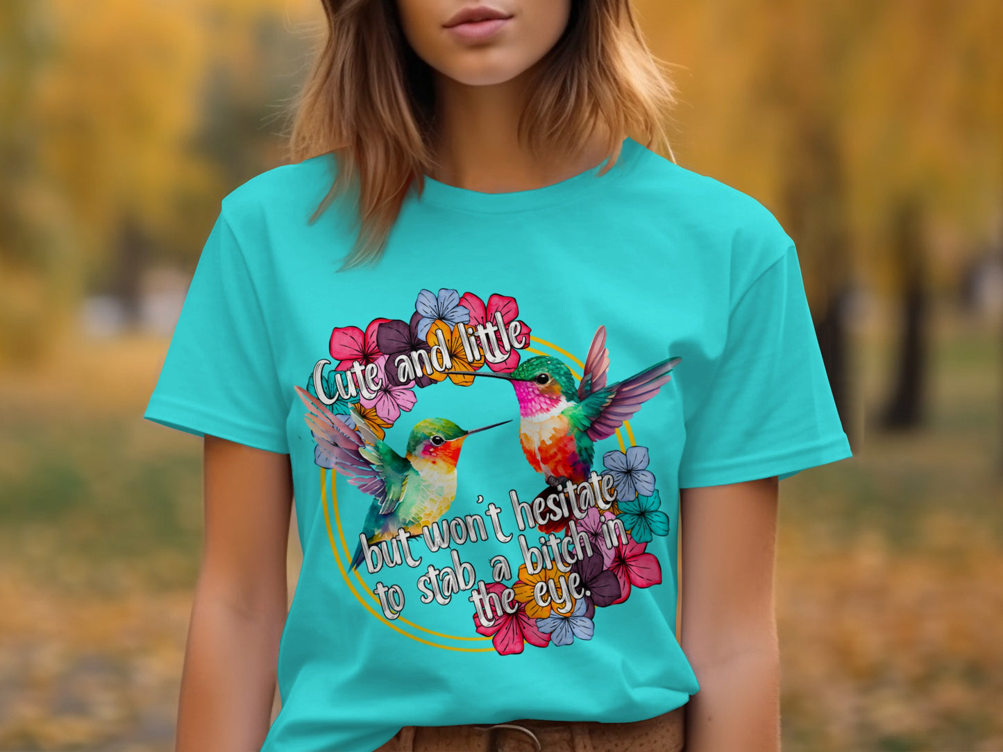 Cute and Little But Won't Hesitate Hummingbird T-shirt