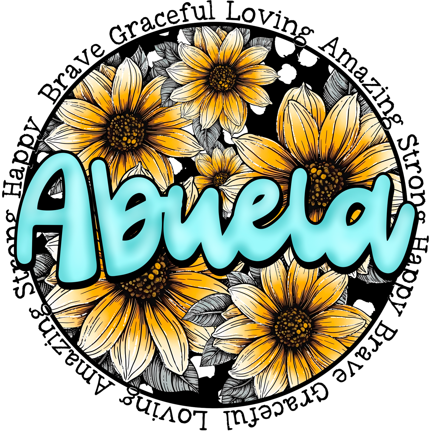 Abuela Brave Graceful Loving Amazing Strong Happy Product