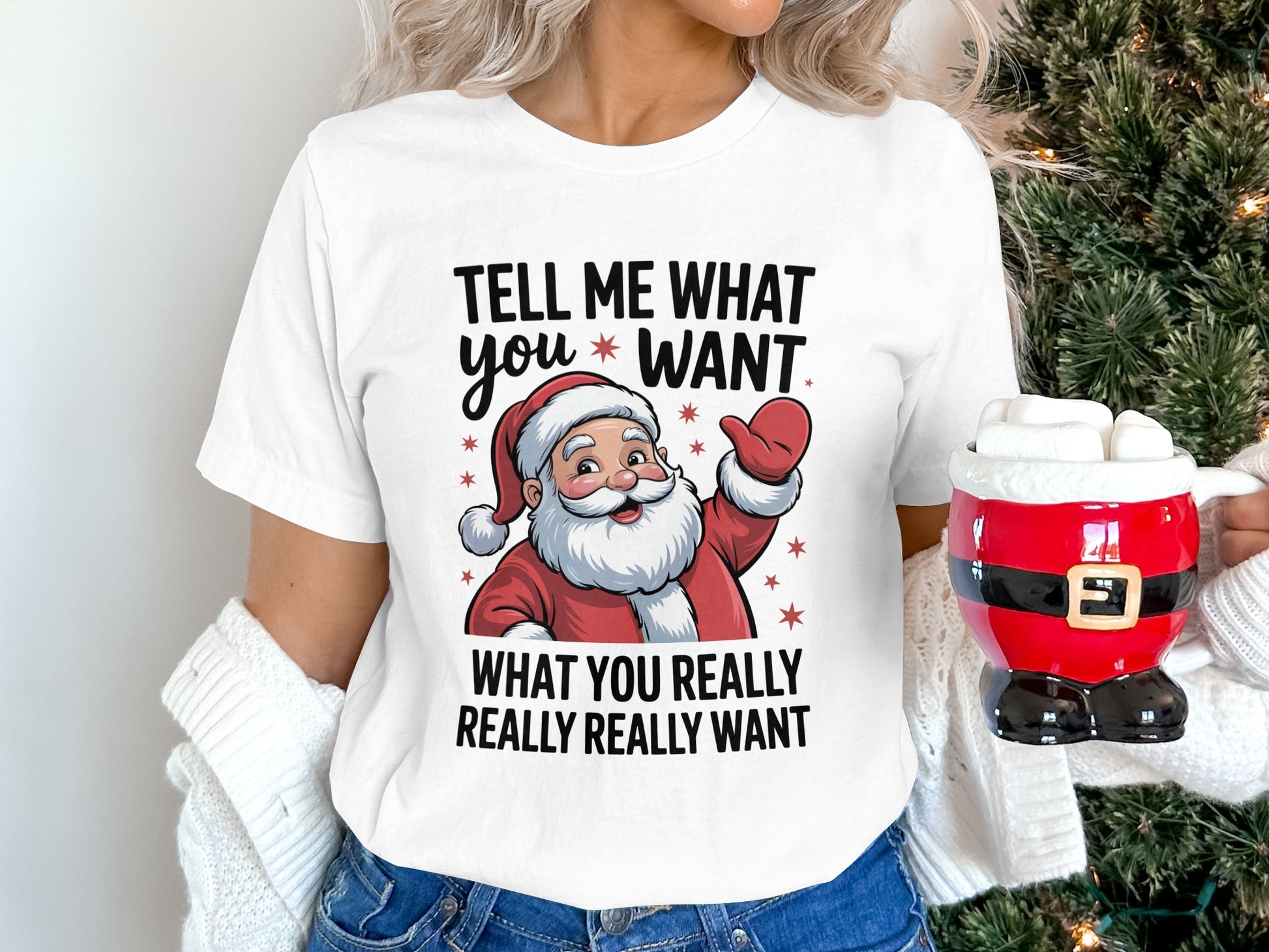 Tell Me What You Want Santa Graphic Tee