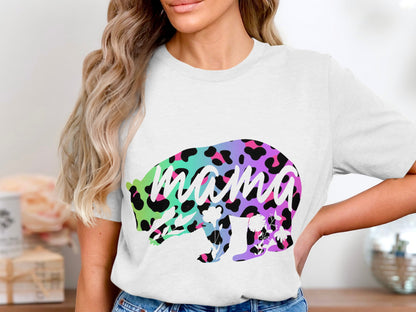 Vibrant Mama Bear Design Women's Shirt