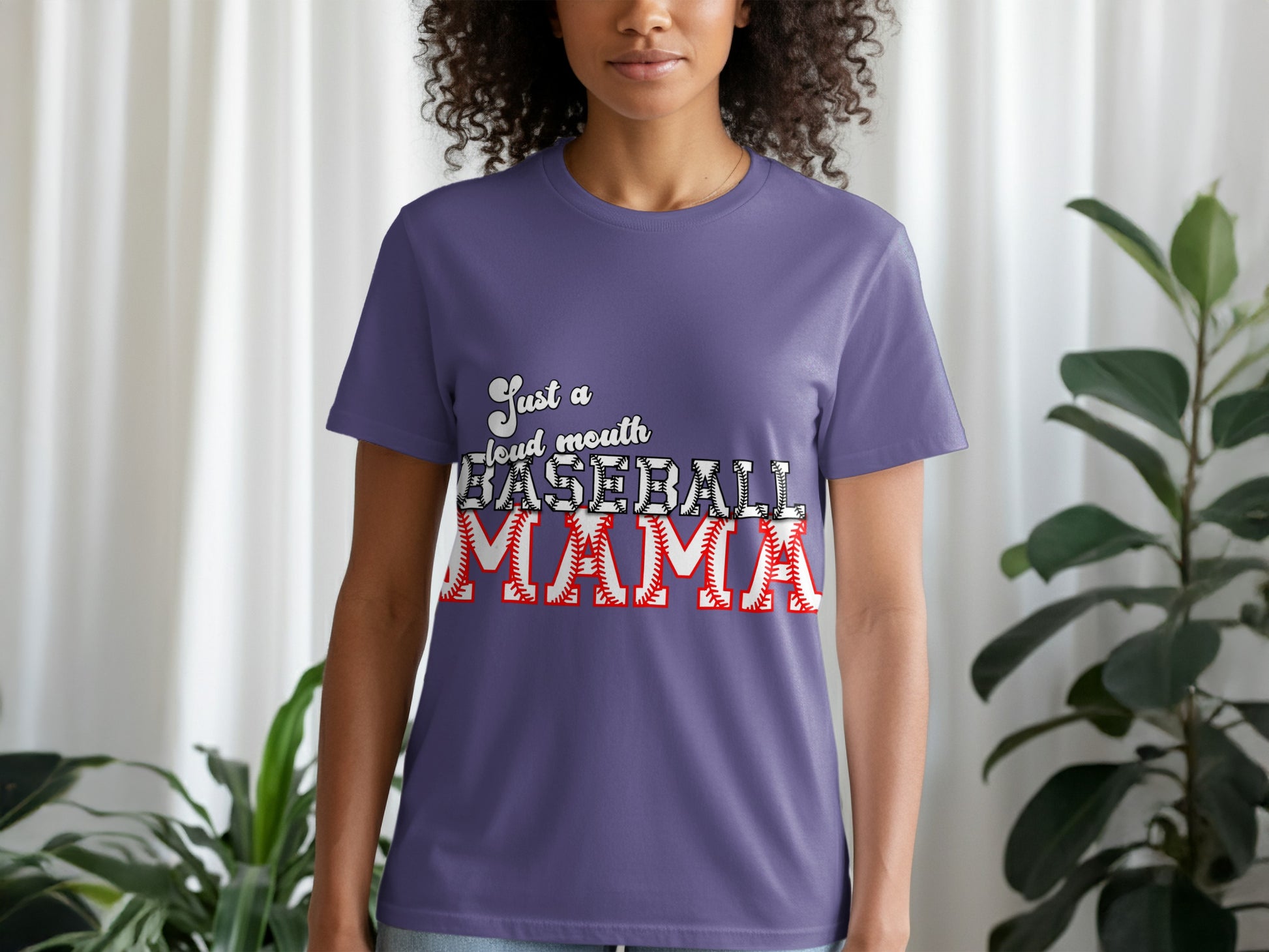 Just a Loud Mouth Baseball Mama T-shirt