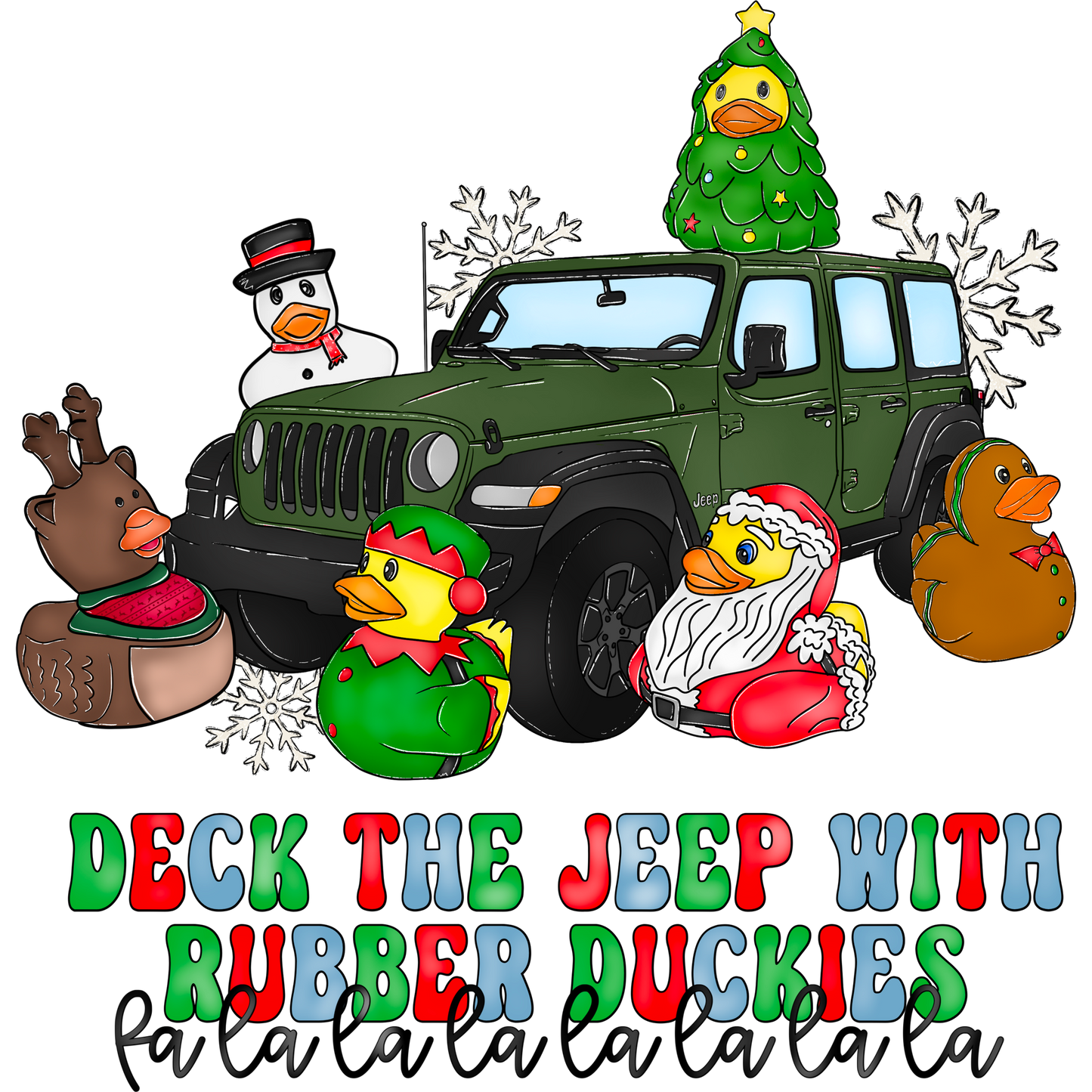 Deck the Jeep with Rubber Duckies Holiday Decor
