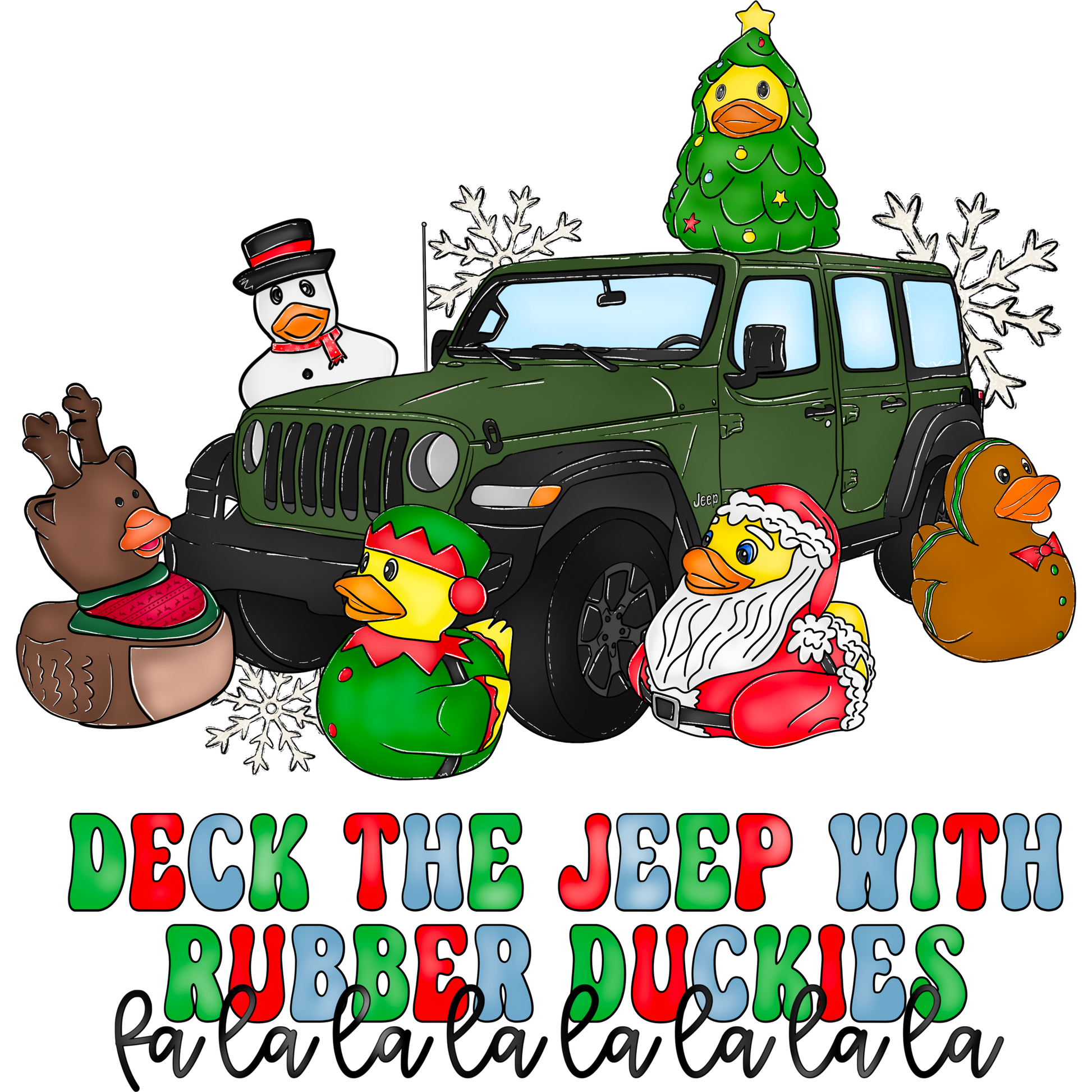 Deck the Jeep with Rubber Duckies Holiday Decor