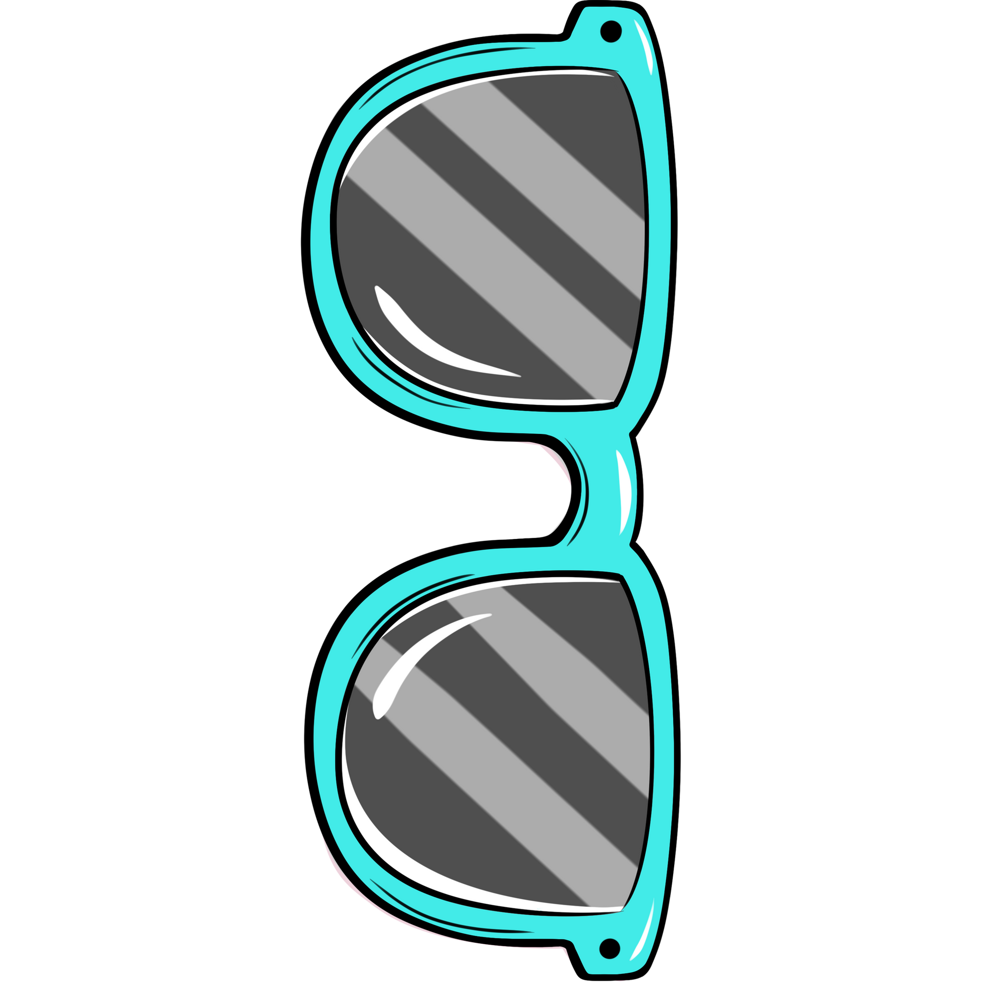 Stylish Aqua-Colored Sunglasses with Dark Lenses
