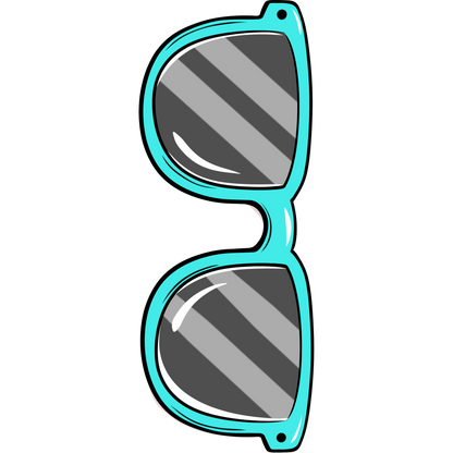 Stylish Aqua-Colored Sunglasses with Dark Lenses