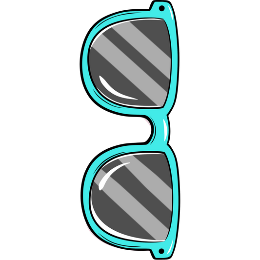 Stylish Aqua-Colored Sunglasses with Dark Lenses