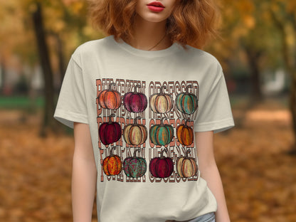 Pumpkin Obsessed Colorful Autumn Graphic Tee