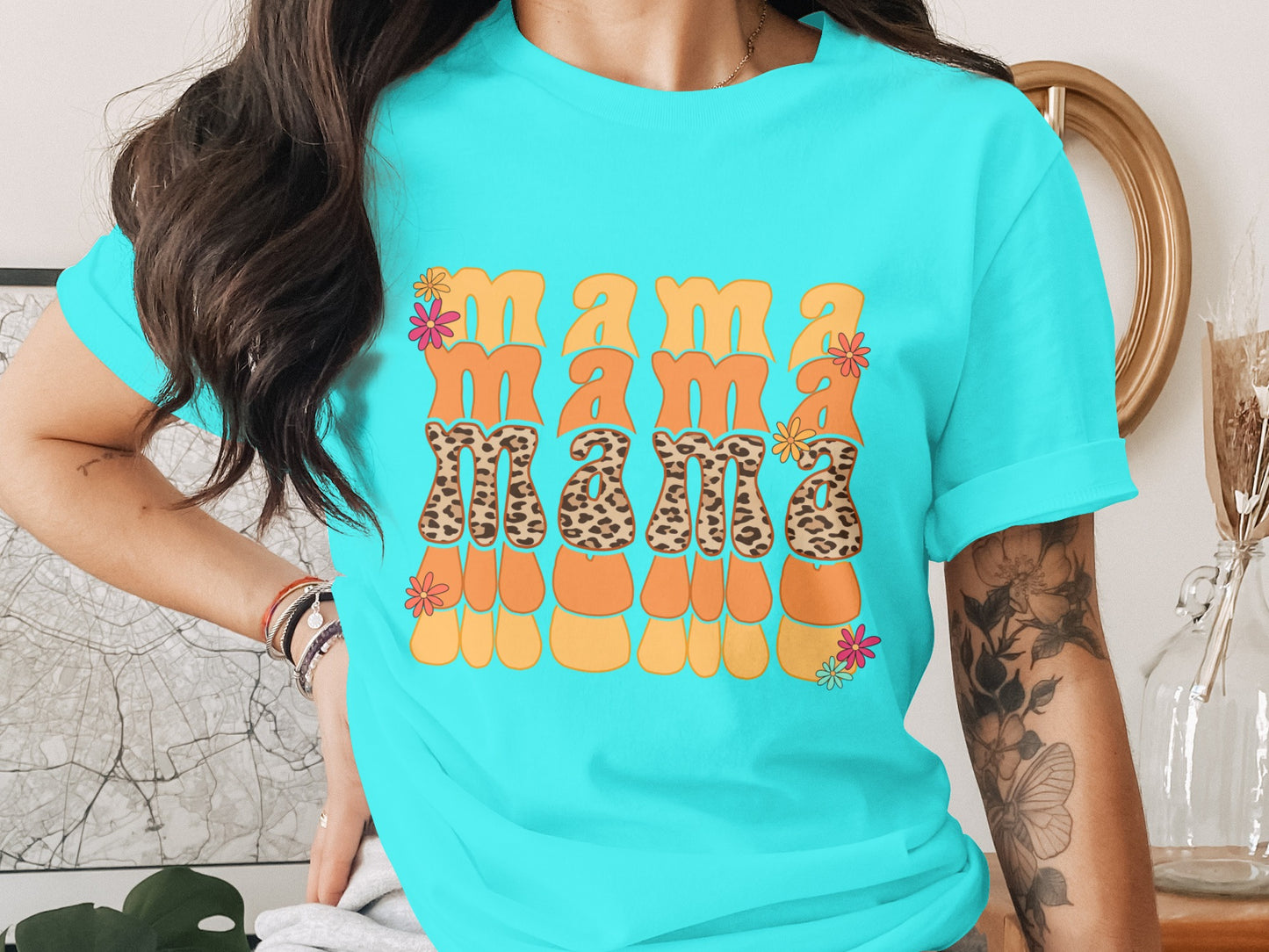 Trendy Graphic Mama Design Casual T-shirt