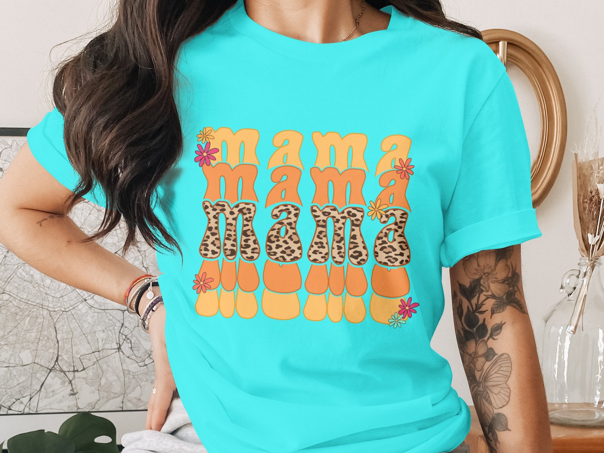 Trendy Graphic Mama Design Casual T-shirt