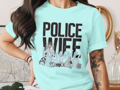Trendy Police Wife Bougie Graphic T-Shirt Product