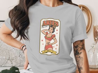 Vintage Aries Zodiac Sign Astrology T-Shirt