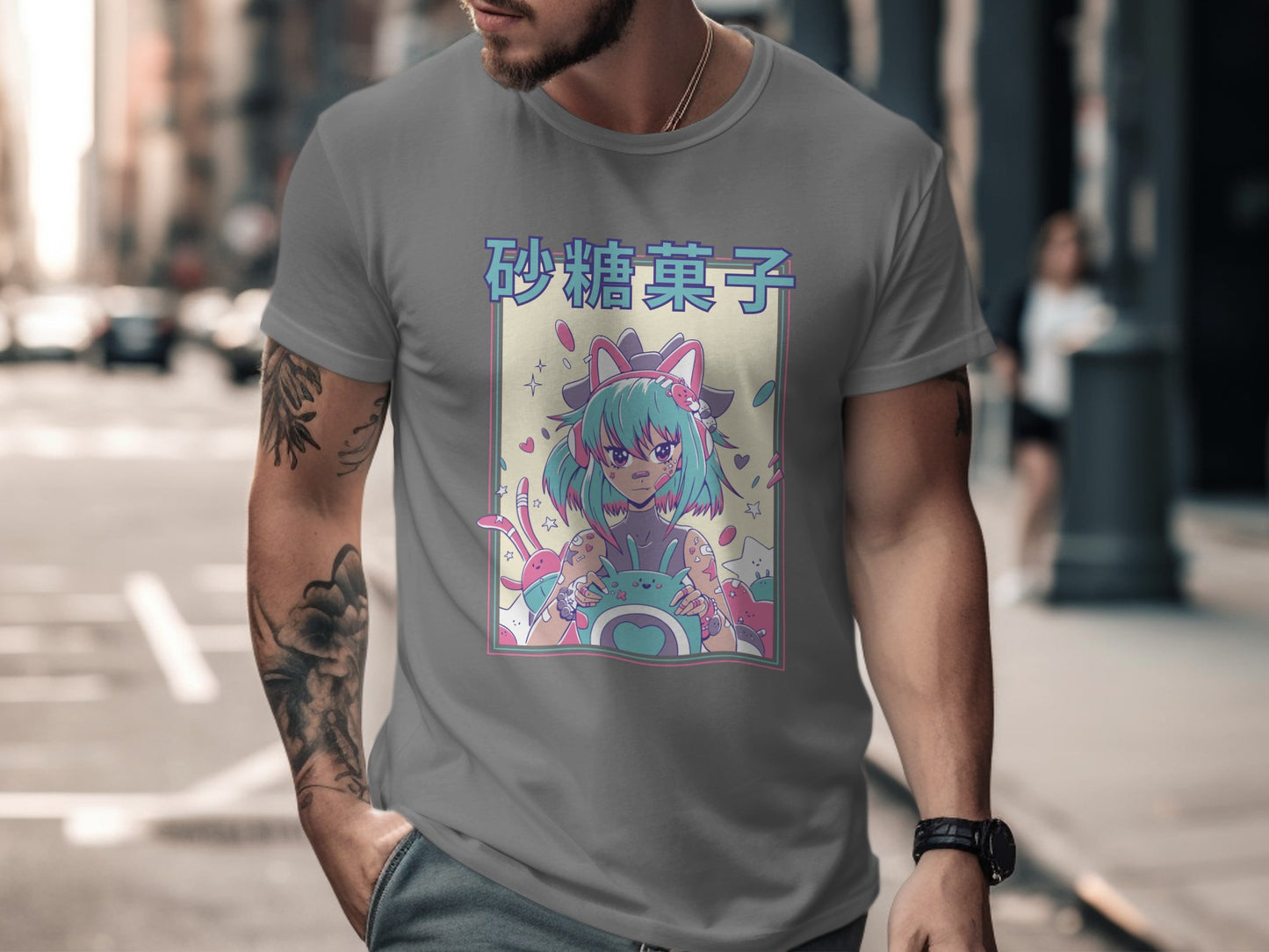 Unique Graphic Tee with Animated Character Design