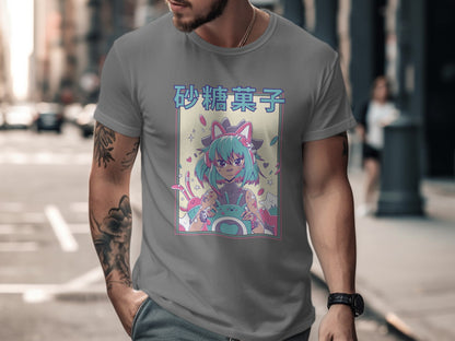 Unique Graphic Tee with Animated Character Design