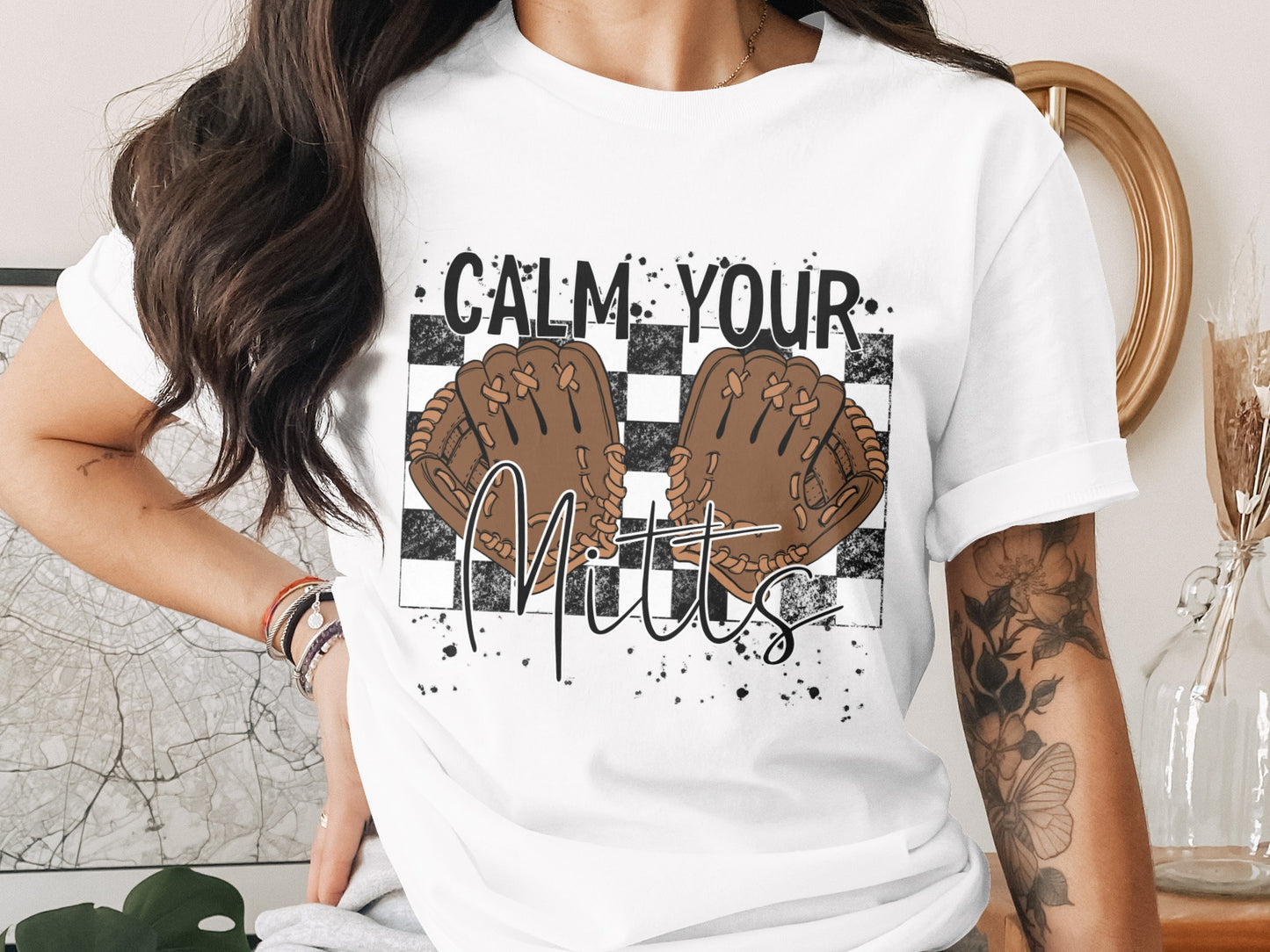 Calm Your Mitts Funny Graphic T-Shirt Product